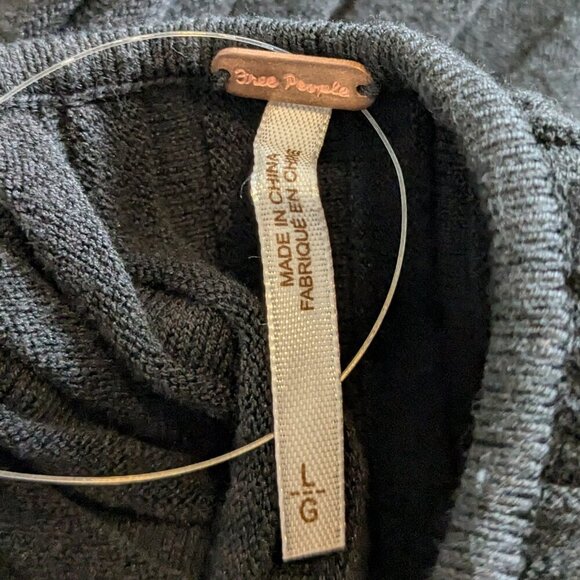 Free People Cherie Mini Dress Size Large A-Line Black Open-Back Pleated NWT - Picture 5 of 16